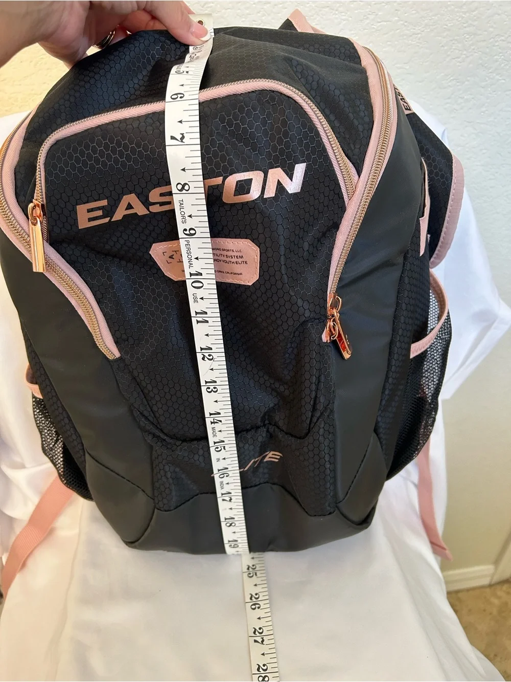 Easton Youth Elite Black and Pink Elite Sports Backpack